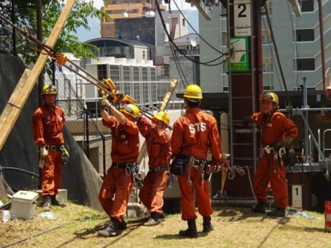 リフトワイヤーロープ切詰工事