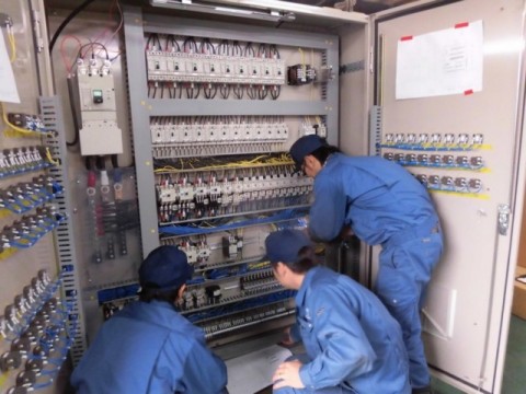 工場用自動制御盤施工