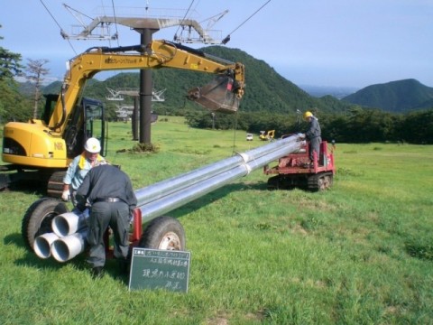 だいせんホワイトリゾート人工降雪機用配管