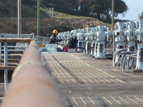 西条工業用水道点検・整備