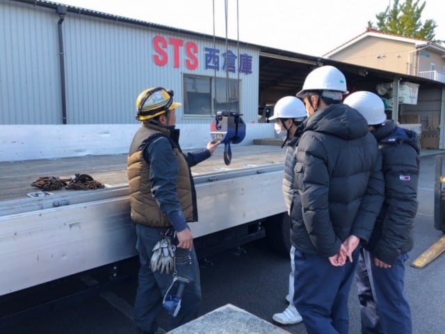 重機についての講習の様子①