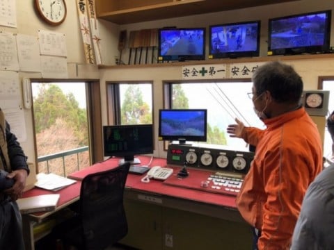 石鎚登山ロープウェイの見学の様子②