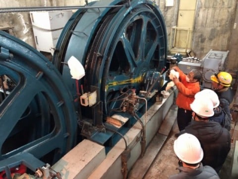 石鎚登山ロープウェイの見学の様子③